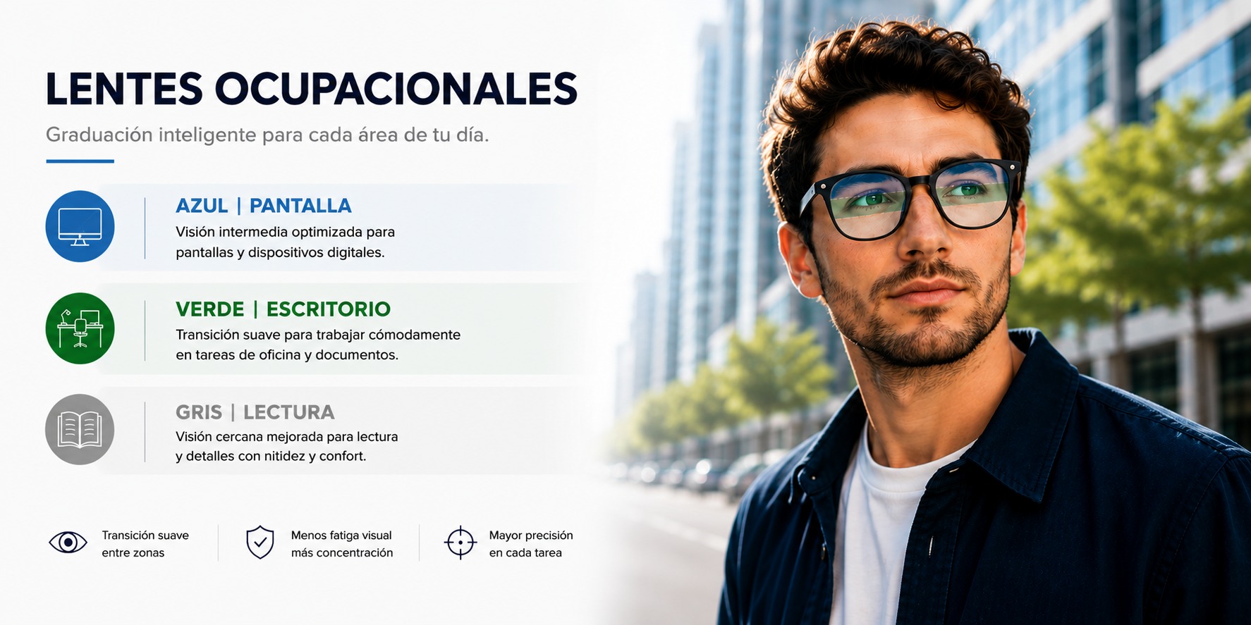 Lentes ocupacionales: graduación inteligente para cada área de tu día